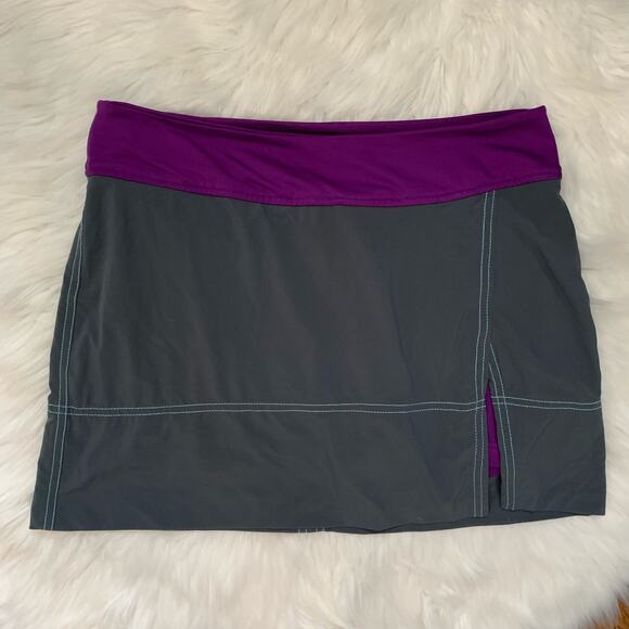 Title 9 Gray and Purple Side Slit Quick Drying Skort - Picture 1 of 7